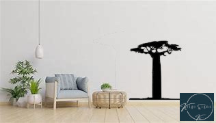 50068 - Boabab Tree vinyl wall art decal 600mm x 550mm